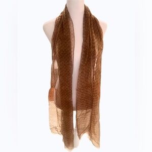 Coach Metallic Gold / Btown / Tan Python Print Scarf